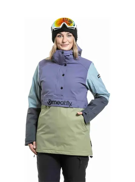 Meatfly dámská SNB & SKI bunda Aiko Olive Light / Purple Light | Fialová | Velikost S