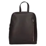 Kožený dámský batoh SendiDesign Makka - tmavo hnedá