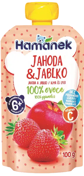 HAMÁNEK kapsička Jahoda a jablko 100 g