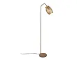 Stojacia lampa Bidar, medený kov/drevo%
