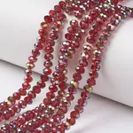 Electroplate Transparent Glass Beads Strands