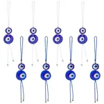 8Pcs 2 Colors Handmade Evil Eye Lampwork Pendant Decorations