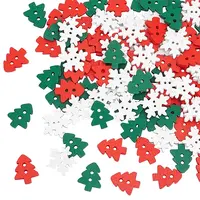 Christmas Theme Wood Button