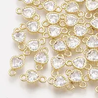 Brass Cubic Zirconia Links