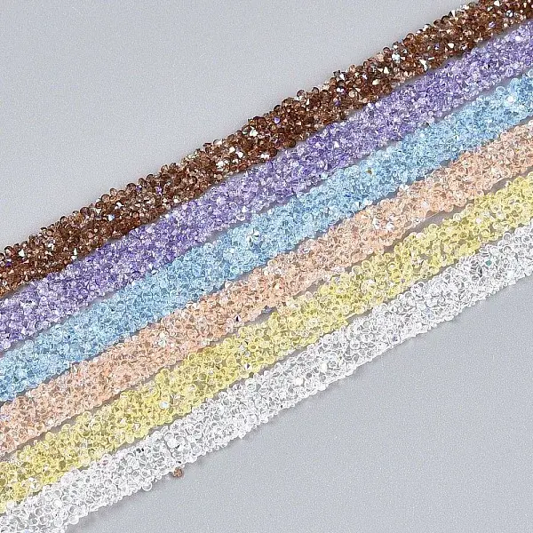 Resin Rhinestone Crystals Beaded Trim