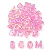 UV Plating Rainbow Iridescent Acrylic Beads