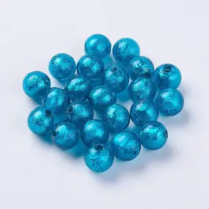 Handmade Silver Foil Lampwork Beads