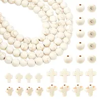 230Pcs 3 Styles Synthetic Turquoise Beads