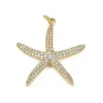 Brass Micro Pave Cubic Zirconia Pendants