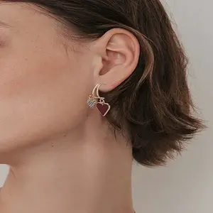 1 Pair Alloy Rhinestone Dangle Stud Earrings