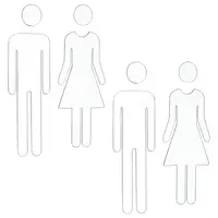 Acrylic TOILET Sign Stickers