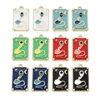 Rack Plating Alloy Enamel Pendants