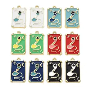 Rack Plating Alloy Enamel Pendants