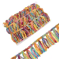 10 Yards Rainbow Polyester Fringe Trim Ribbons