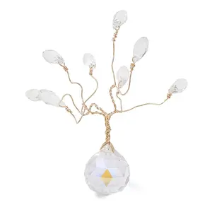 Glass Tree Suncatchers Display Decorations