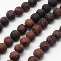 Natural Mahogany Obsidian Beads Strands