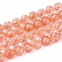 Crackle Transparent Glass Beads Strands