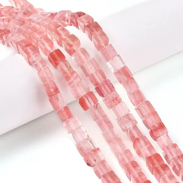 Cherry Quartz Glass Beads Strands