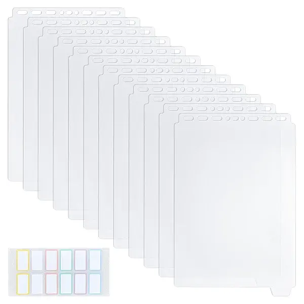 Plastic Index Tab Divider Sheets for Discbound Notebooks