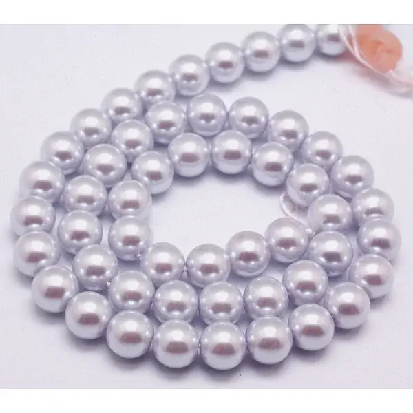 Eco-Friendly  Dyed Glass Pearl Round Beads Strands