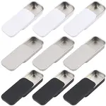 9Pcs 3 Colors Slide Top Tinplate Trinket Storage Boxes