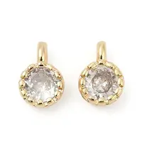 Brass Pave Cubic Zirconia Pendants