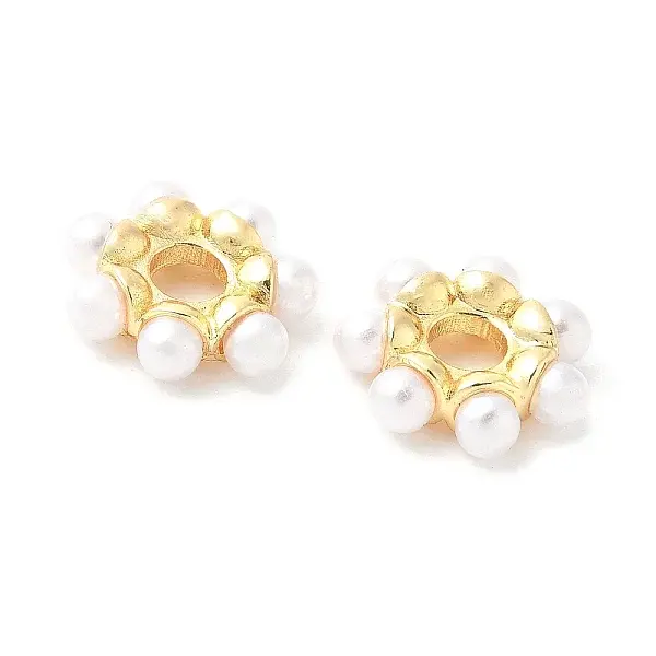 Rack Plating Flower Brass Beads