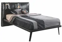 Studentská postel s usb 120x200cm nebula - černá