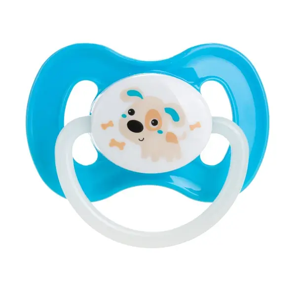 Canpol babies Svítící kaučukový dudlík třešinka 6–18m 1 ks modrý