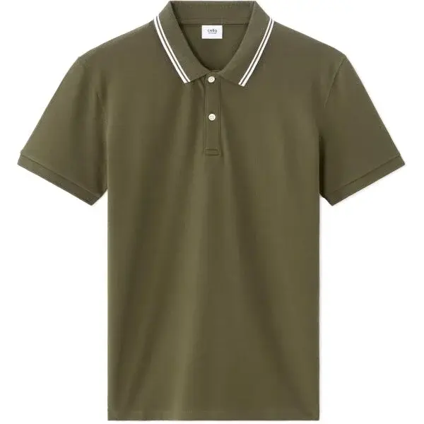 CELIO LEPRIME Pánska polokošeľa, khaki, veľkosť