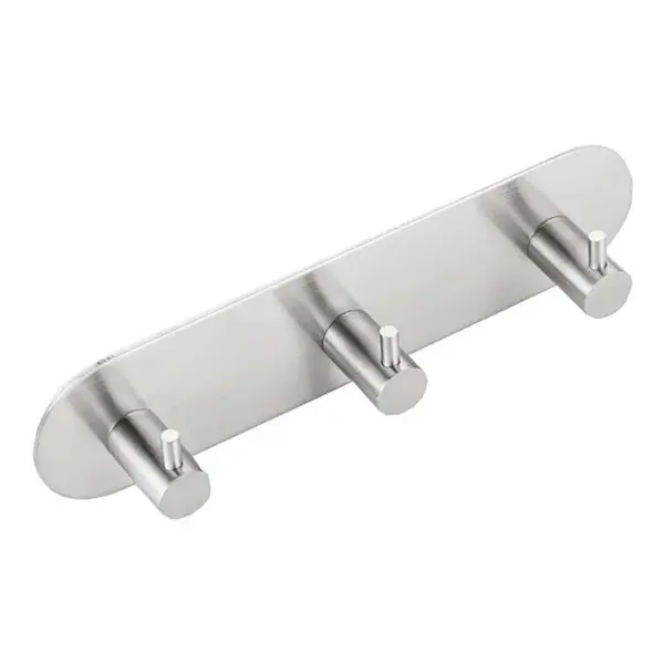 Sapho Doplnky - Samolepiaci trojháčik, okrúhly, brúsená nerezová 32203