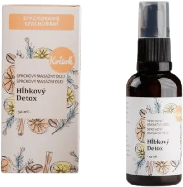 KVITOK Sprchový masážní olej proti celulitidě - Hloubkový detox 50 ml