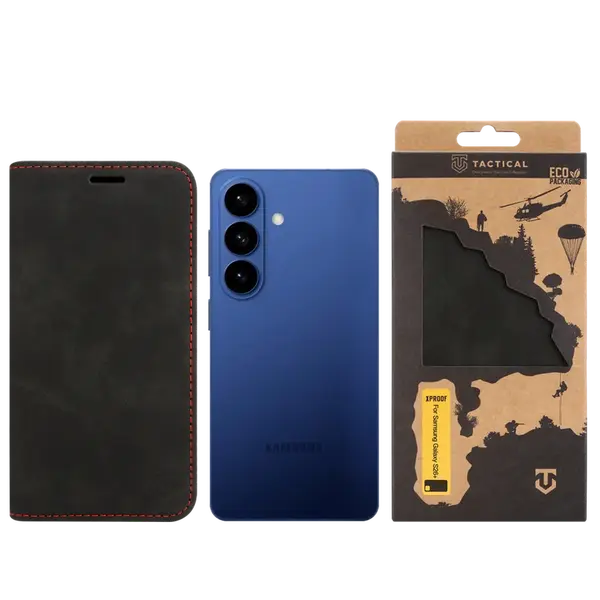 Flipové pouzdro Tactical Xproof pro Samsung Galaxy S26+, black hawk