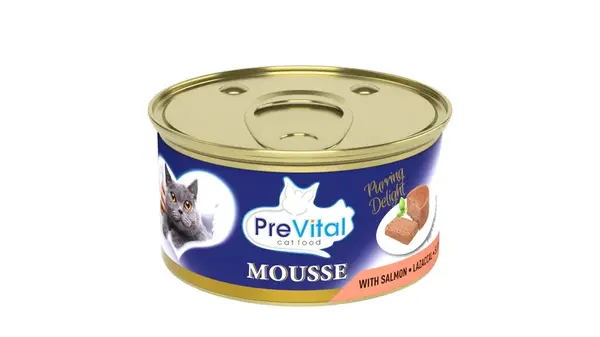PreVital Mousse Adult konzerva pre mačky - losos 85 g