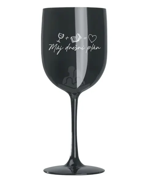 Knihomolská sklenička černá - Můj dnešní plán