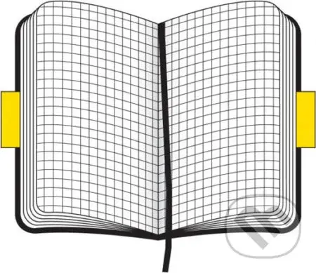 Moleskine - stredný štvorčekovaný zápisník v mäkkej väzbe (čierny)