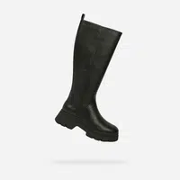 Černé dámské kozačky Geox Pluette - Dámské