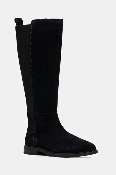Semišové boty Tommy Hilfiger FLAG SUEDE LONG BOOT