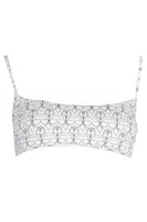 KARL LAGERFELD BEACHWEAR SWIMSUIT TOP WOMEN WHITE