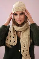 Women's set with scarf Maja K327 beige