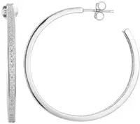 Beneto Kruhové stříbrné náušnice AGUP1177