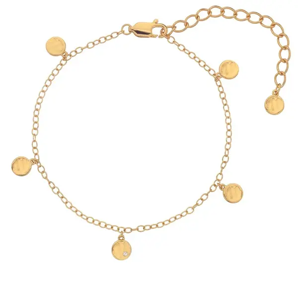Hot Diamonds Půvabný pozlacený náramek s diamantem Jac Jossa Soul DL639