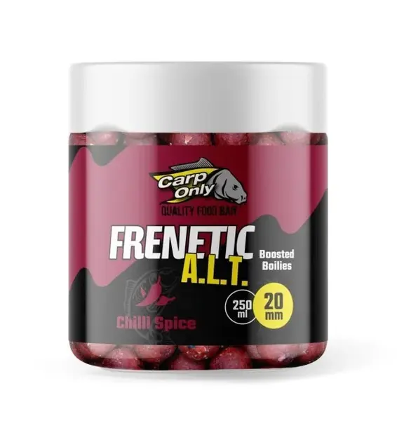 Carp only dipované boilies frenetic a.l.t. 20 mm 250 ml - chilli spice