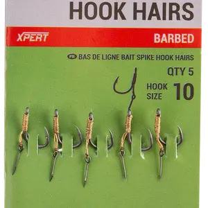 Korum návazec bait spike hook hairs barbed 5 ks - velikost háčku 8