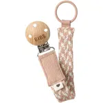 BIBS Paci Braid klip na dudlík Blush / Ivory 1 ks