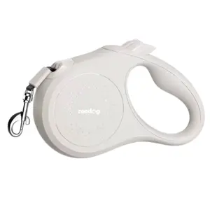 Reedog Senza Basic samonavíjacie vodítko M 25 kg / 5 m páska / pastelová biela