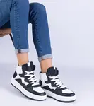 Gemre White-black women's sports sneakers Shadolina