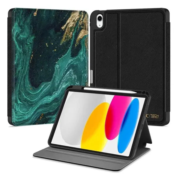 Tech-Protect Lamano pouzdro, iPad 10,9" (10 / 2022) / 11" (11 / 2025), verde aura