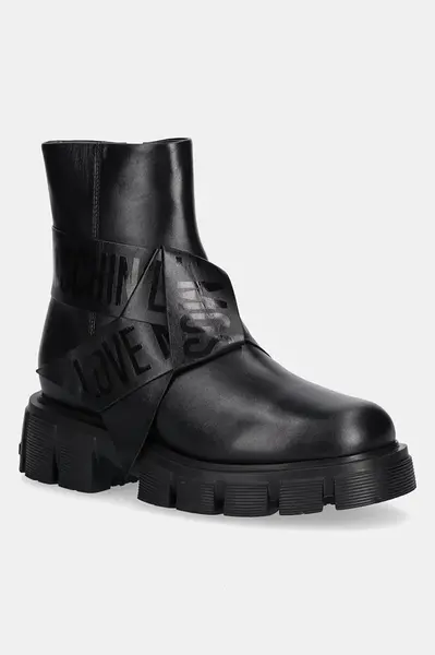 Love Moschino  Kožené kotníkové boty