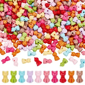 300Pcs Opaque Acrylic Kitten Beads